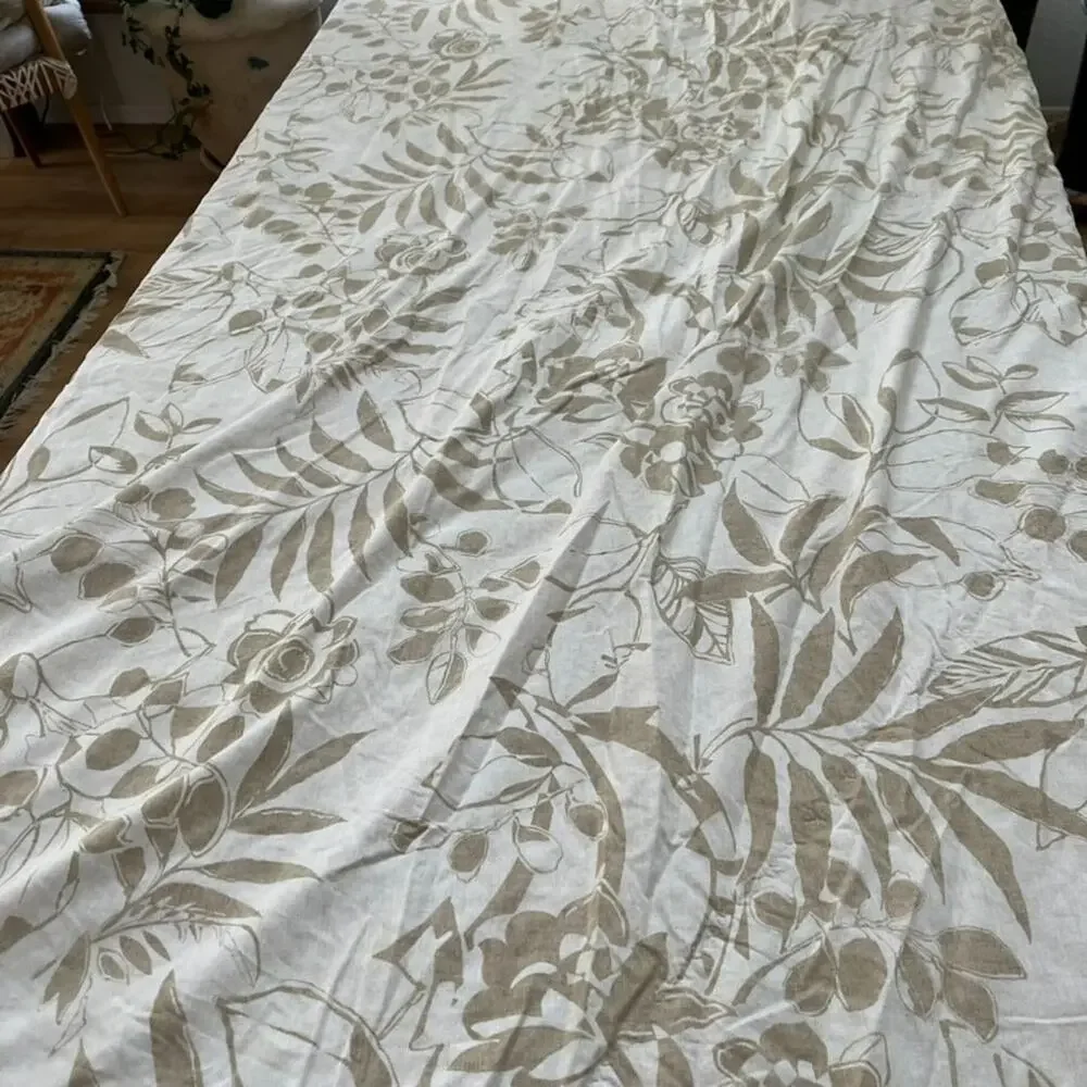 Ralph Lauren Cecily Palmetto King Size Duvet Cover Tan Botanical Cotton